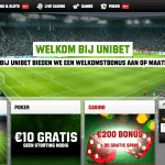 Unibet Homepagina Screenshot