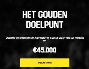 Voorspel Gouden Doelpunt €45.000 België Portugal Euro 2020 Sport weddenschappen Unibet online Casino
