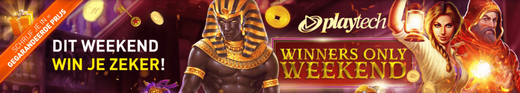 Playtech Winners Only Weekend online Casino 777 Weekendtoernooi speelhal Geldkluis Tokens Jackpot 2021