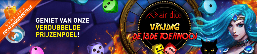 Vrijdag de 13e toernooi Weekend Casino 777 online speelhal Jackpot Dice games videoslots 2021