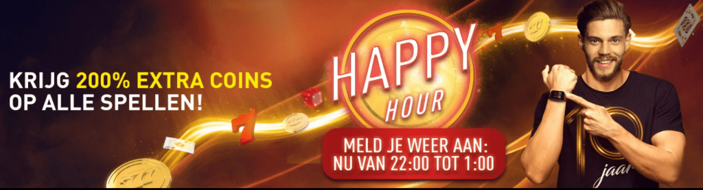 Happy Hour 10 jaar Casino 777 speelhal online Premium Club Shop Videoslots Spinnen verjaardag 2021