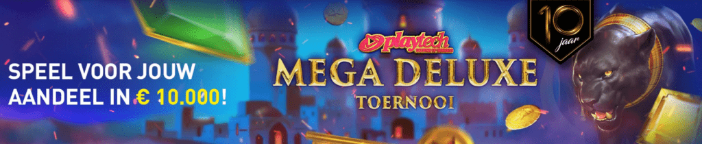 Playtech Mega Deluxe toernooi Casino 777 online Speelhal 2021 Jackpot Geldkluis Tokens