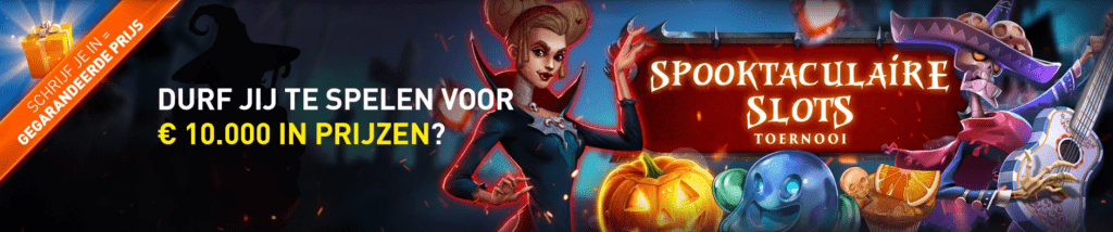 Spooktaculaire slots toernooi Casino 777 €10.000 Speelhal online videoslots gokkast Halloween 2021