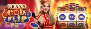 Crazy Coin Flip Online Live Casino Game Baru Croupier Gambling Slots Slot Machine Spinning 2021